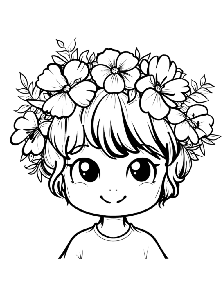 Crown Flower Coloring Page 5