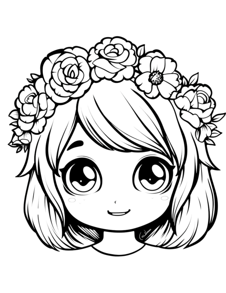 Crown Flower Coloring Page 6