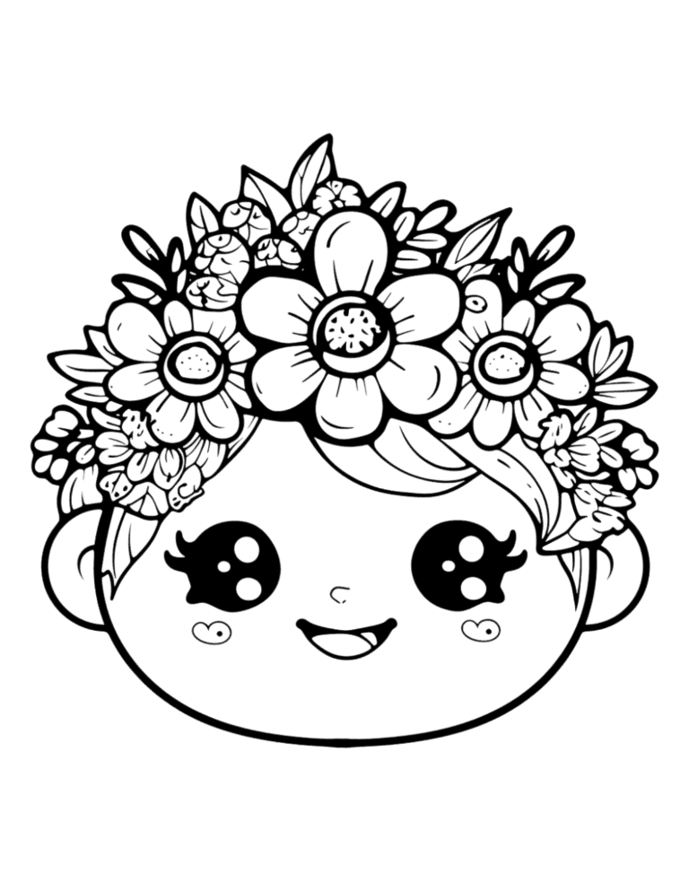 Crown Flower Coloring Page 7