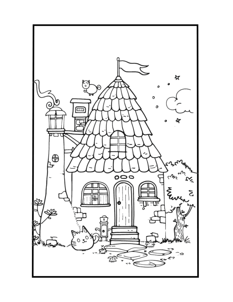 mini world coloring page