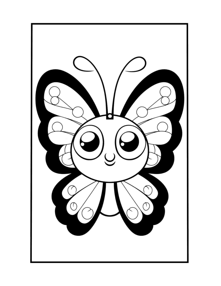 cute butterfly coloring page