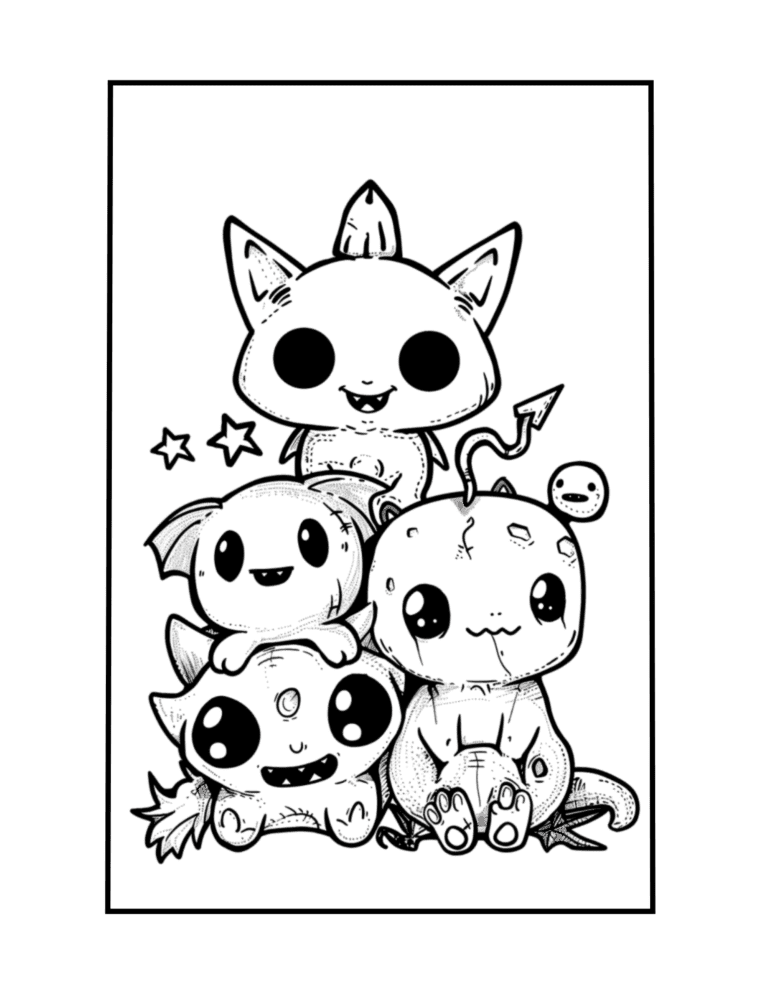 cute monsters printable