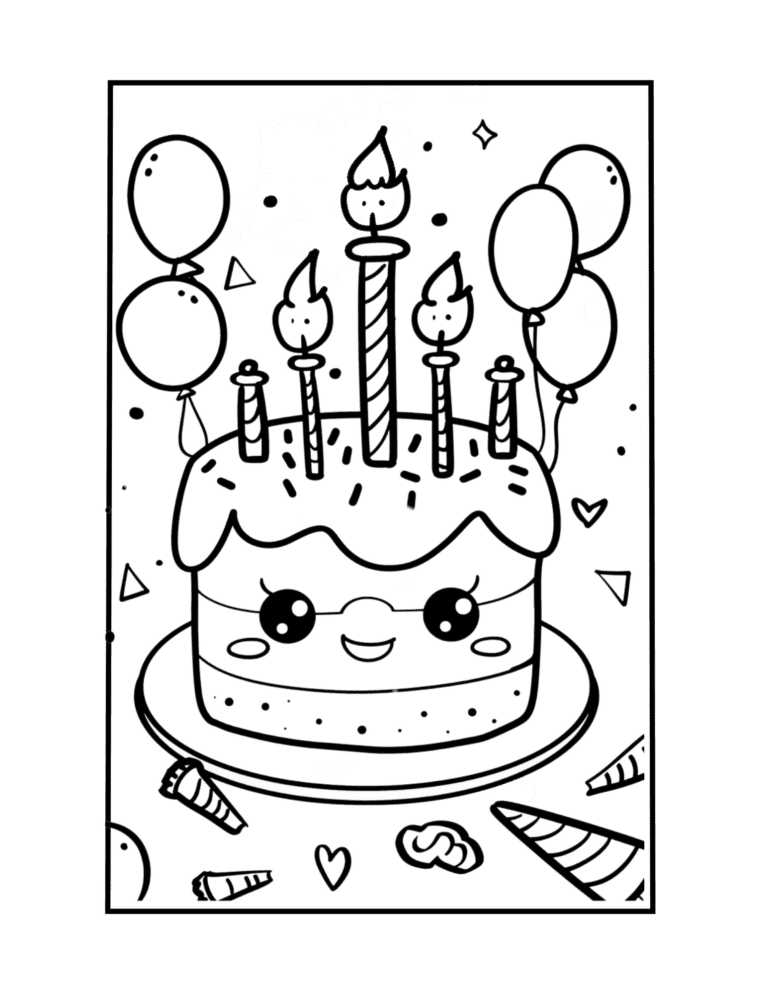 cake coloring page