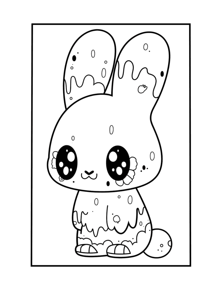 creepy cute easter coloring page