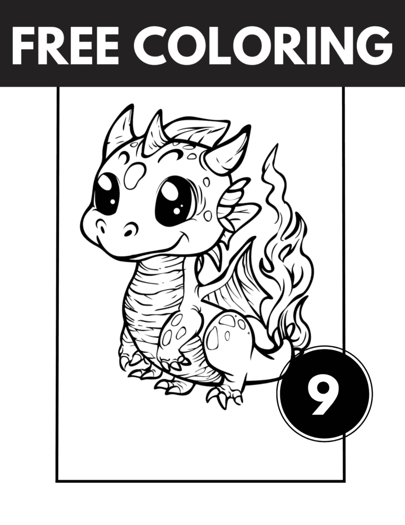 Dragon Coloring Pages: 9 Easy To Color Sheets for Kids