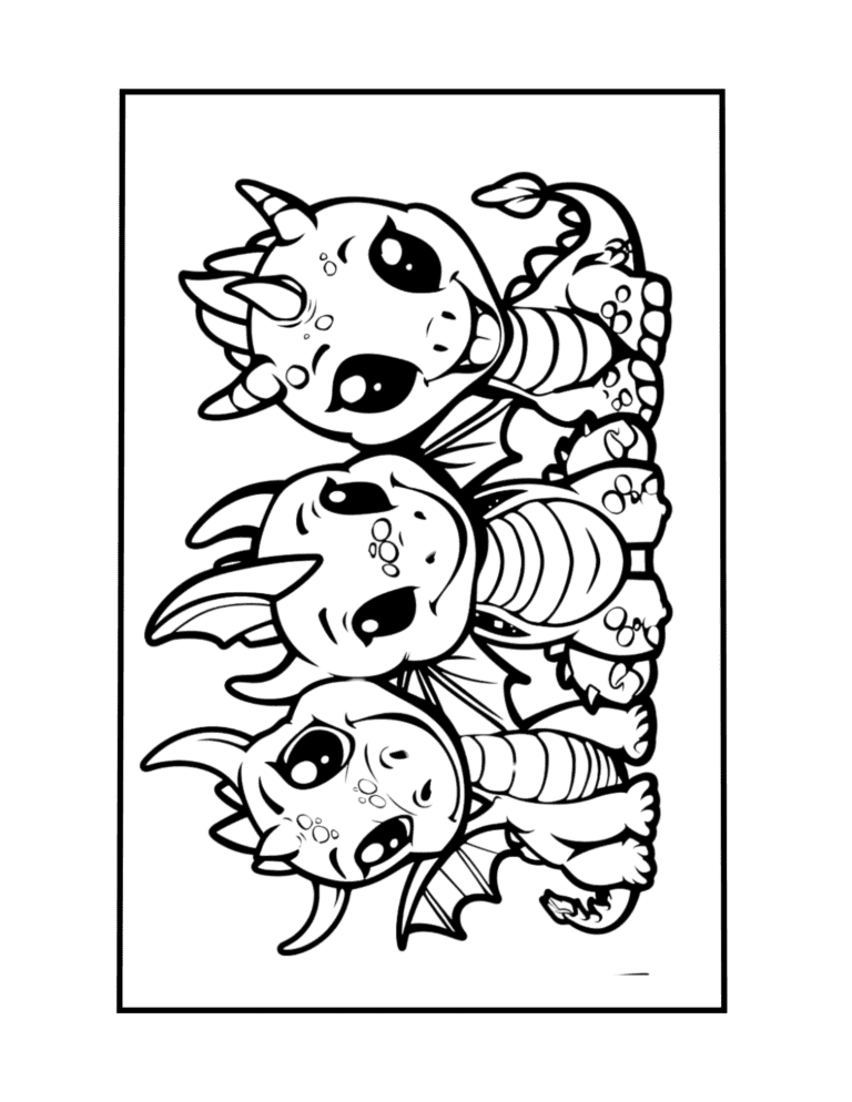 dragons coloring page