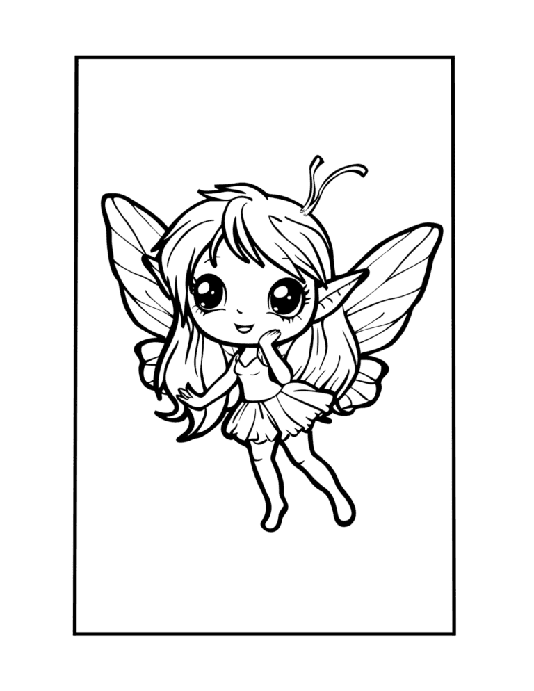 fairy coloring sheet