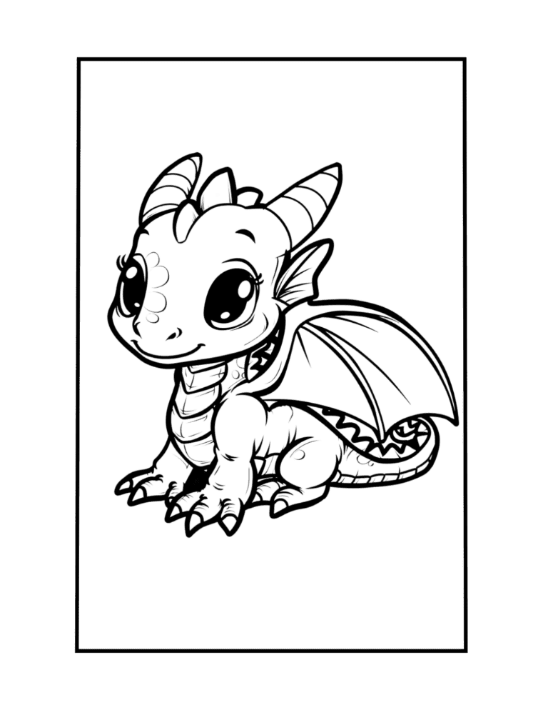kawaii dragon for kids