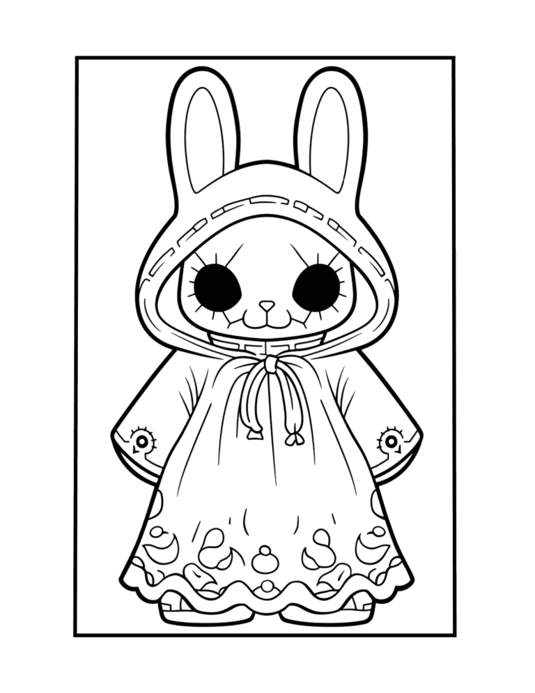 kawaii gothic easter rabbit