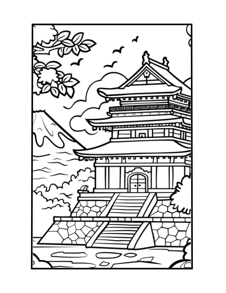 landscape coloring page