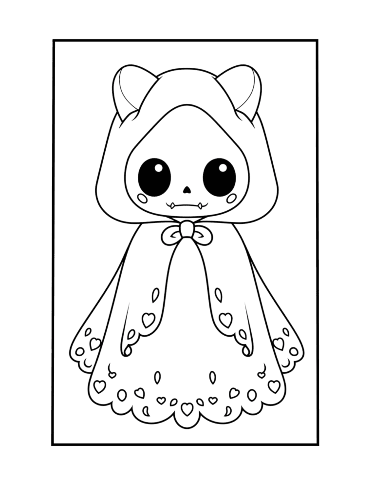 pastel goth coloring page