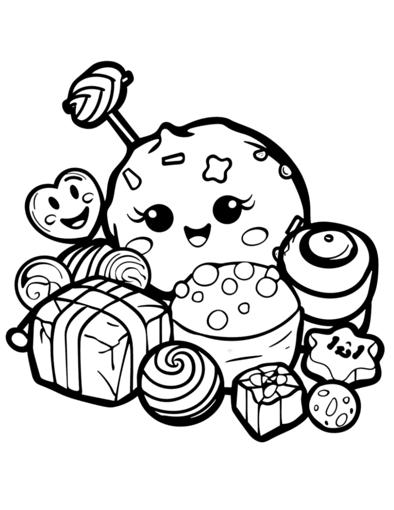 sweets coloring pages