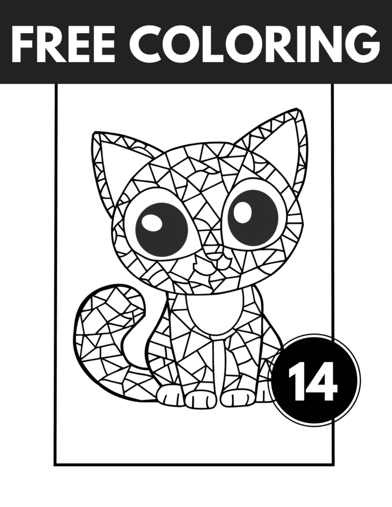 Mosaic Coloring Pages: 14 Free Printables With Animals