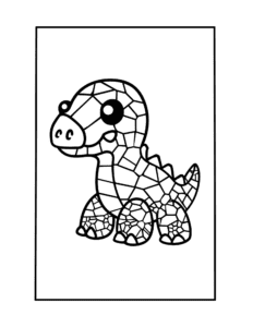 cute dinosaur free pdf to color