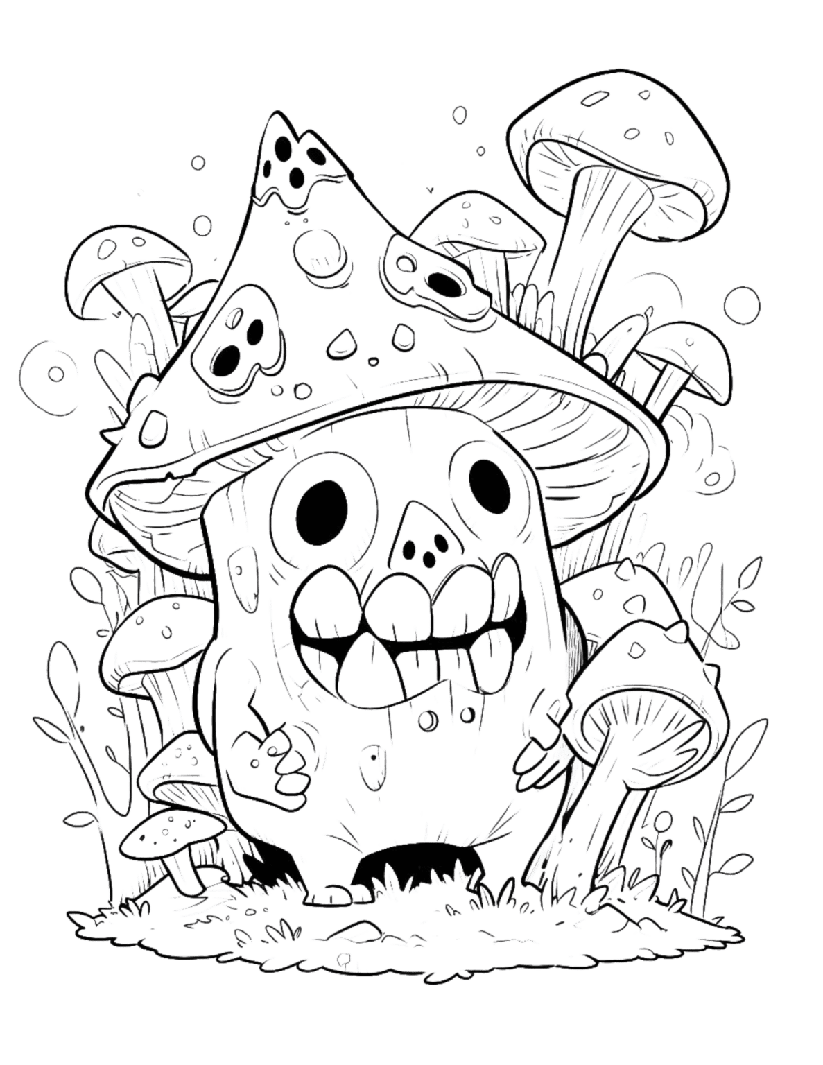 Mushroom Coloring Pages: 10 Scary Coloring Pages