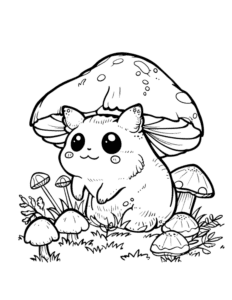 mushroom creatures coloring pages
