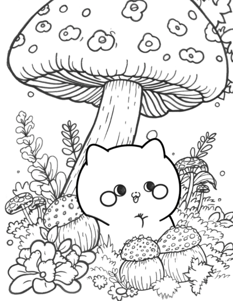 Mushroom Creatures Coloring Pages 6 Free Printables