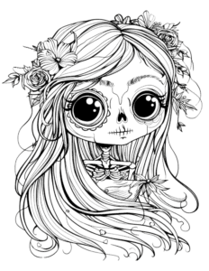 cute but creepy skeleton girl