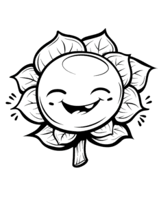 cute flower coloring pages