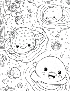cute summer coloring page
