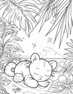 summer coloring page printable