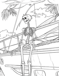 Skeleton coloring page