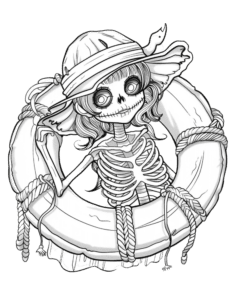 Cute skeleton girl