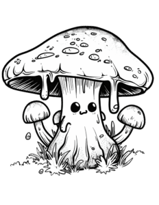 cute creepy mushroom