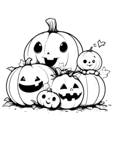 cute pumpkins coloring pages