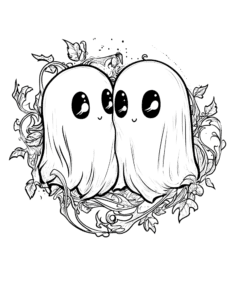 ghost can love too free coloring printable to color