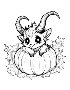 cute baphomet coloring page