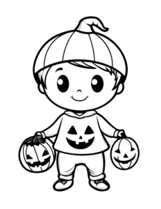 Halloween costume coloring page