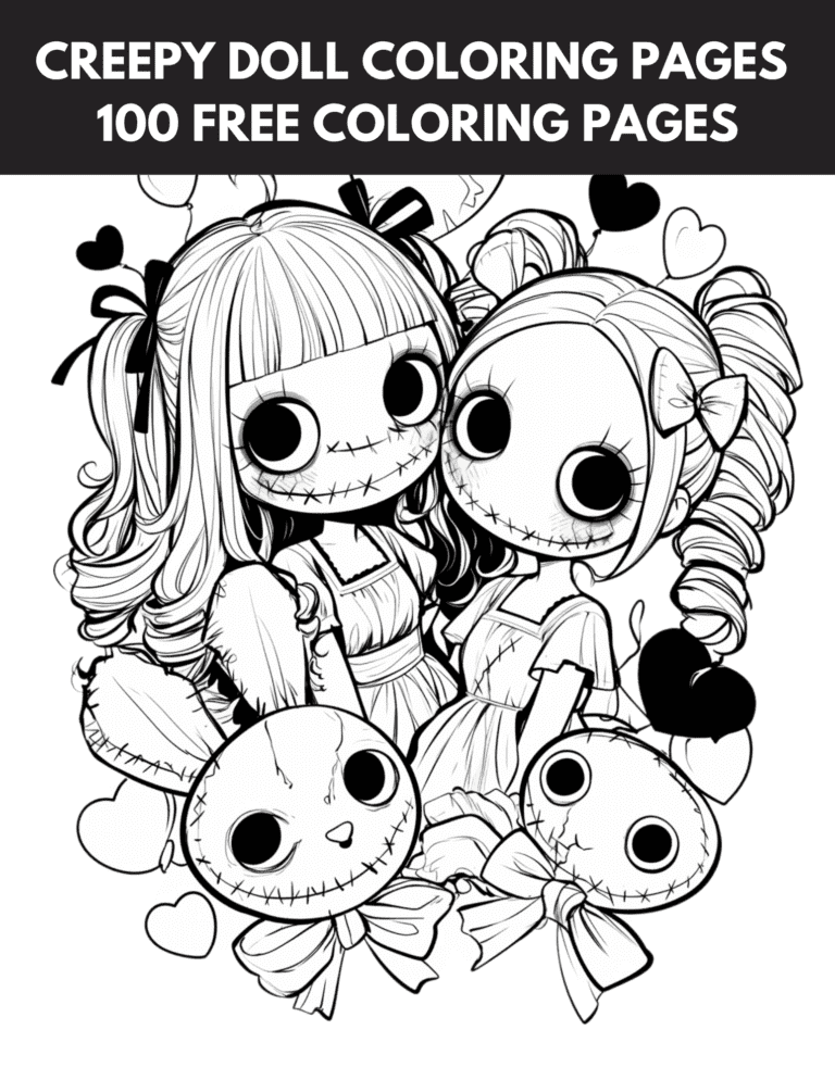 Creepy Doll Coloring Pages - Ultimate Collection Of 100 Free Coloring Pages