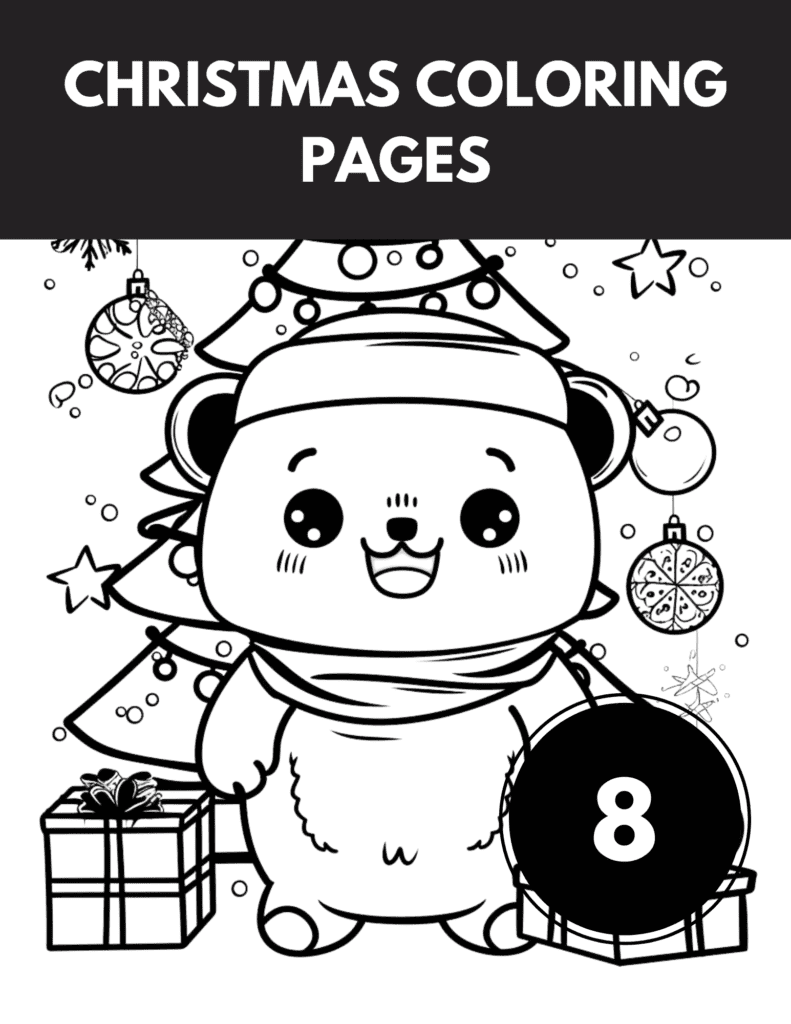 8 Printable Christmas Coloring Pages for Kids