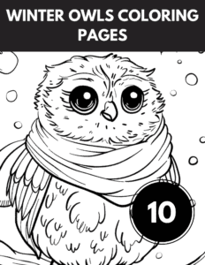 Winter Owls Coloring Pages For Kids And Adults