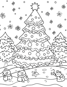 Cute Winter Coloring Pages 13 pages for Christmas and Winter