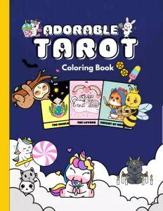 Adorable tarot coloring boook cover