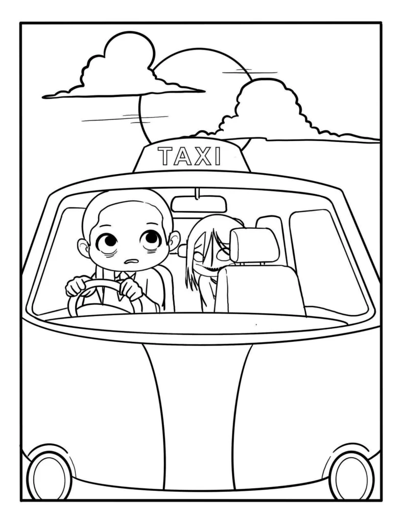 Ghost Taxi Passengers Japan Tsunami free coloring page2011 Ghost Story Japanese Urban