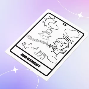 Adorable tarot coloring book free coloring page example -judgement