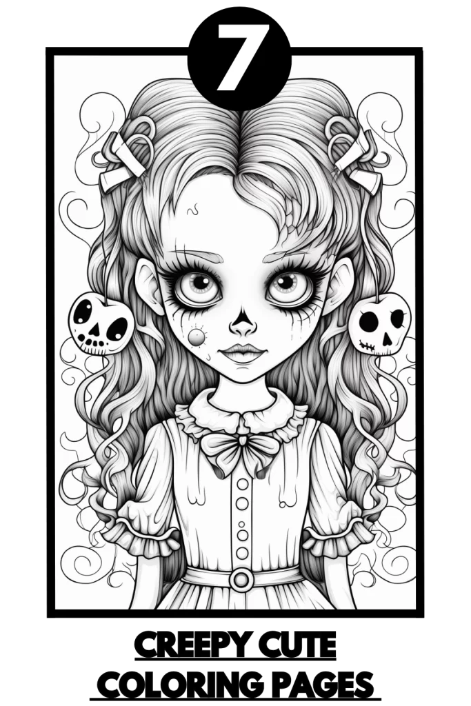 Creepy Cute coloring page featured image