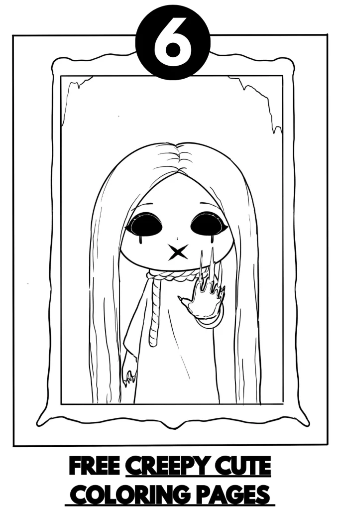 6 Free Creepy Cute Coloring Page