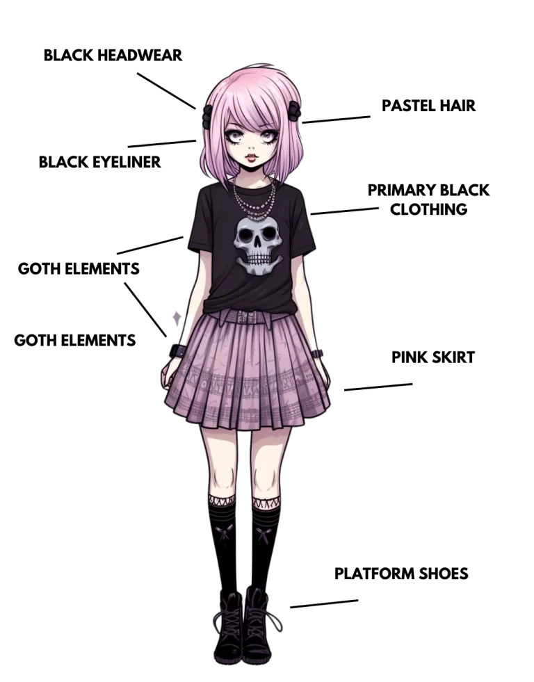 pastel goth girl anatomy