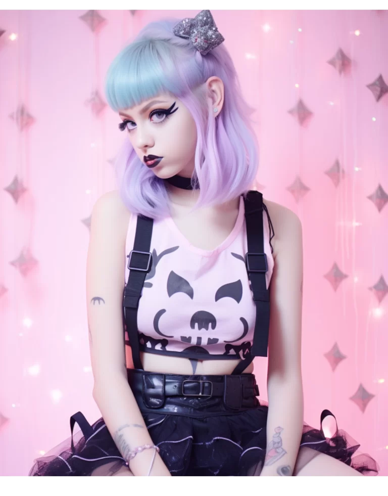 pastel goth girl model