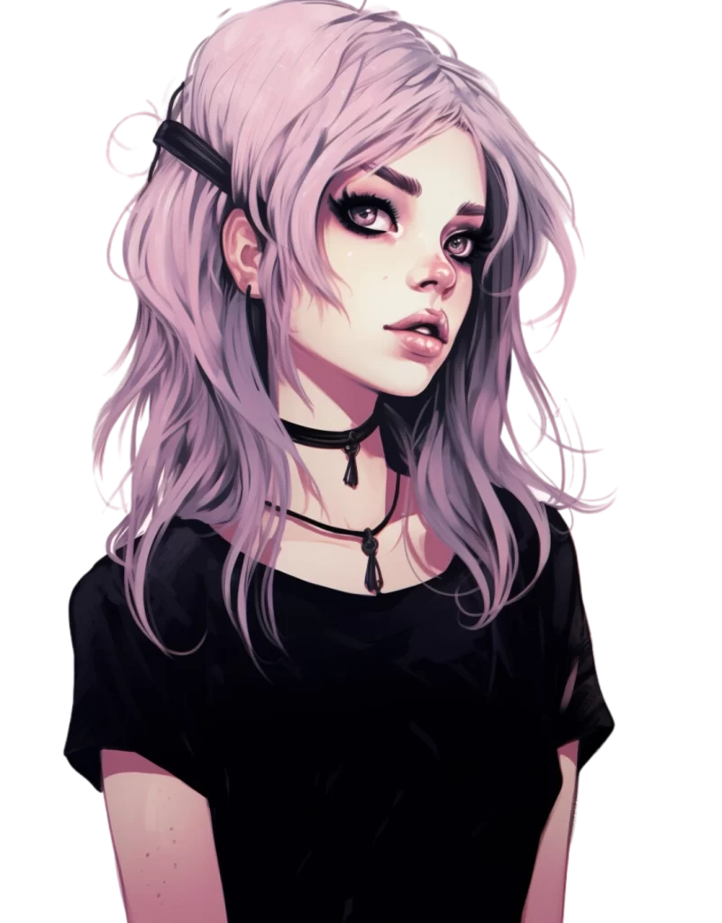 super cute pastel goth minimalistic style