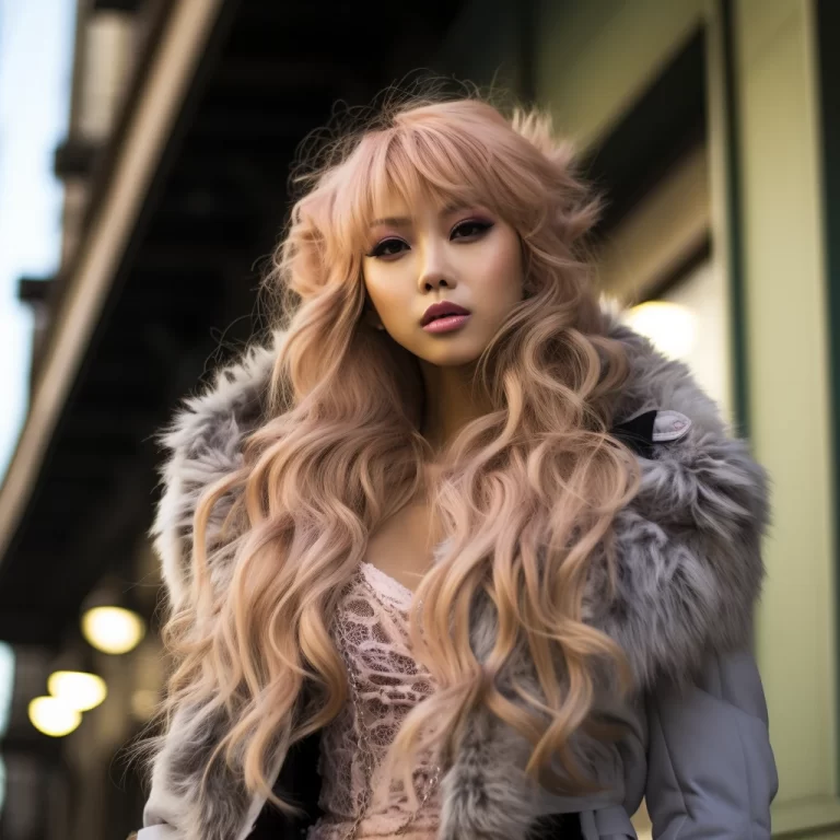 A Gyaru woman is depicted in the image, showcasing the distinct fashion style associated with the Gyaru subculture.