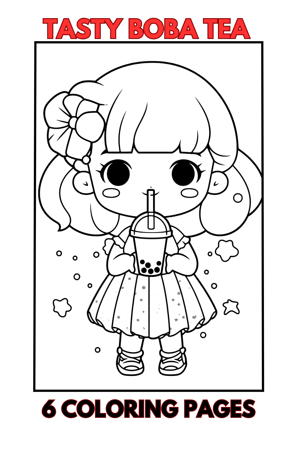 Boba Tea Coloring Pages Free Printable Coloring Sheets​