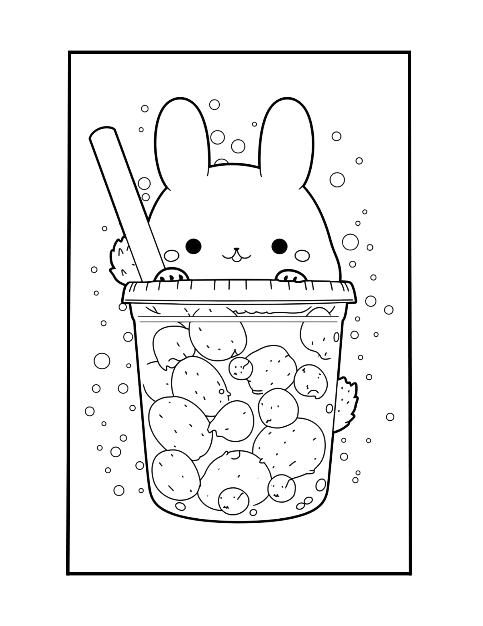 Boba Tea Coloring Pages | 6 Free Printable Coloring Sheets