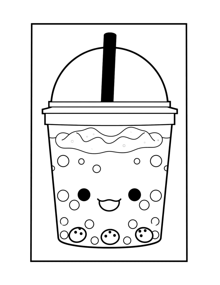 Cute Boba Tea Free Printable