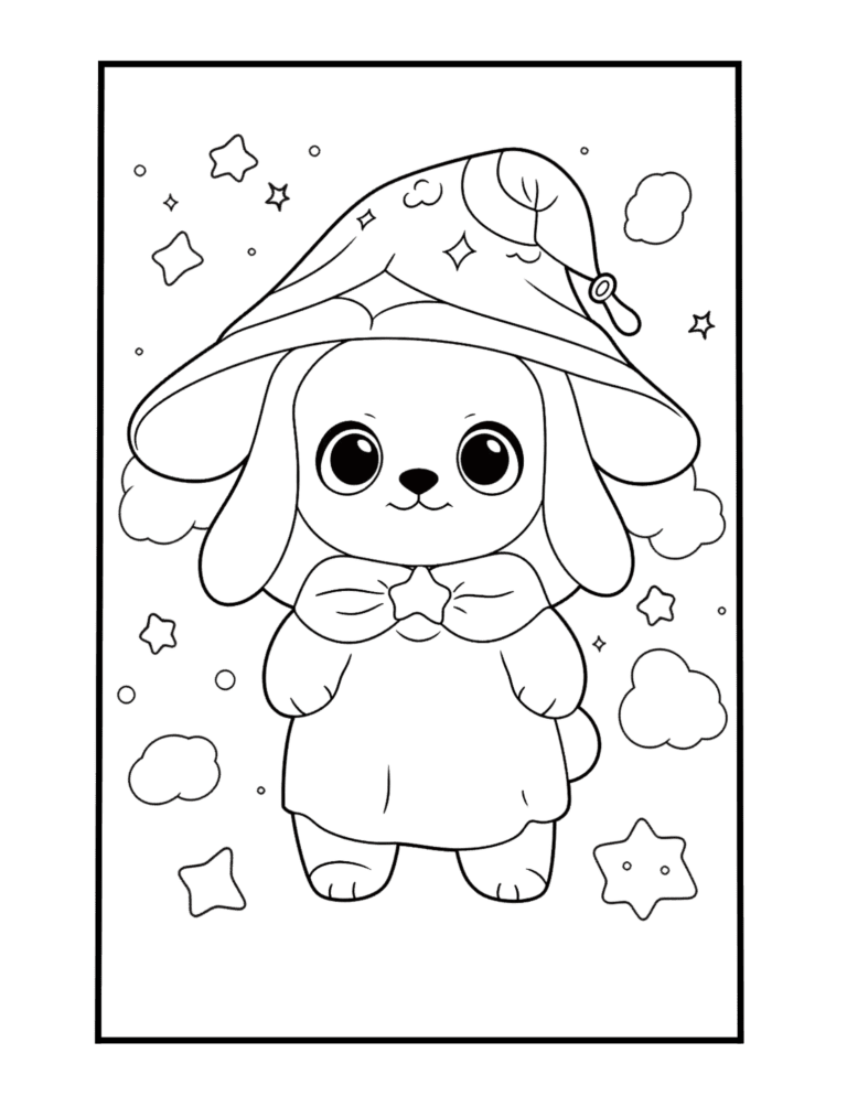 Dog Witch Coloring Pages Free PDF Printable