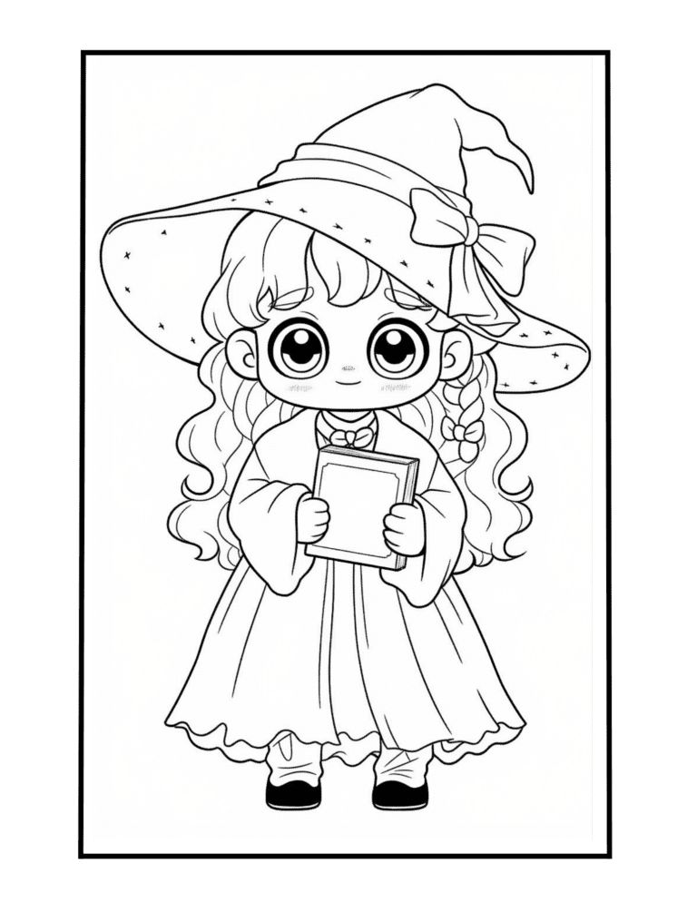 Witch with the spell book free pdf printable